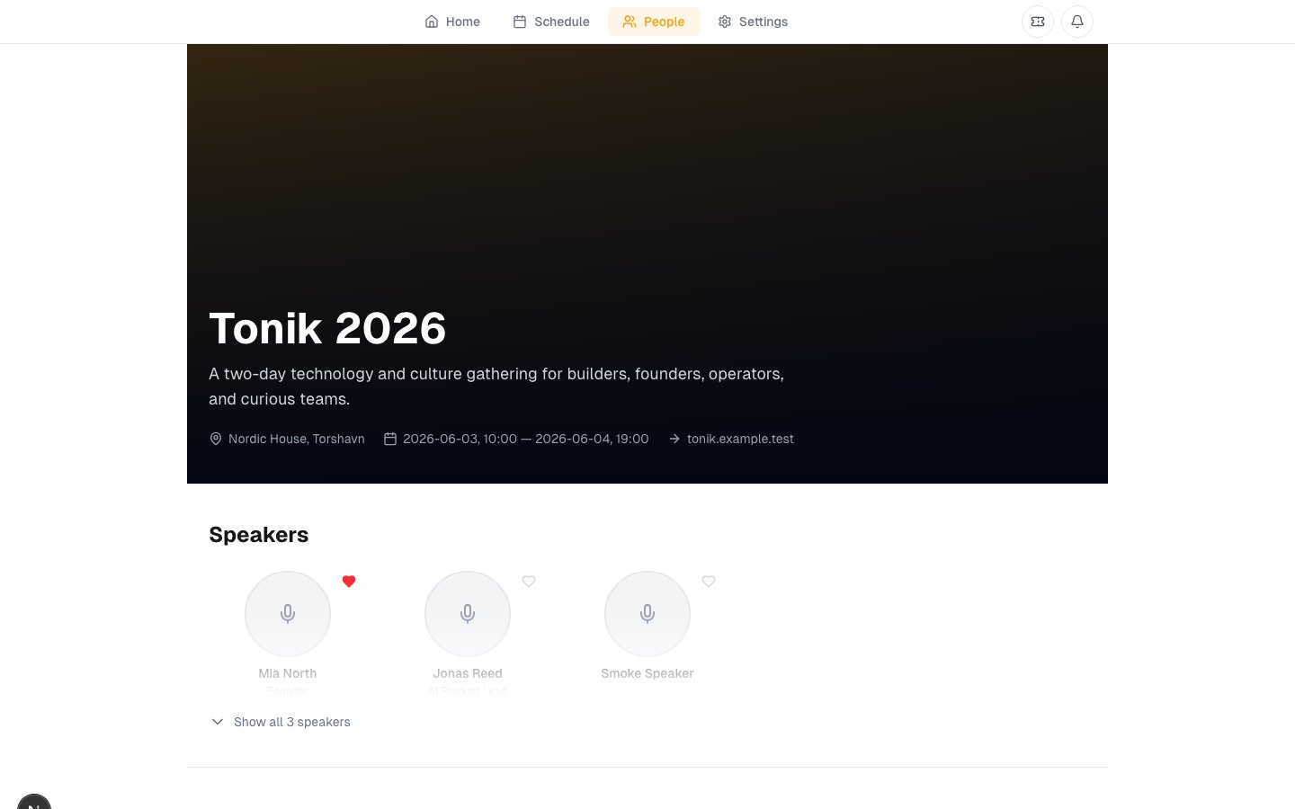 Luttaka Discover page for Tonik 2026